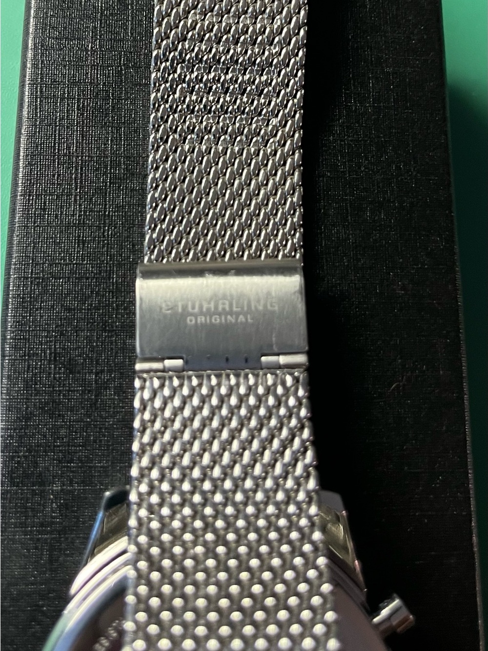 Stührling Original Black Chronograph Stainless Steel Watch - Picture 6 of 7